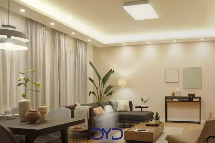 انواع نورپردازی سقف اتاق پذیرایی