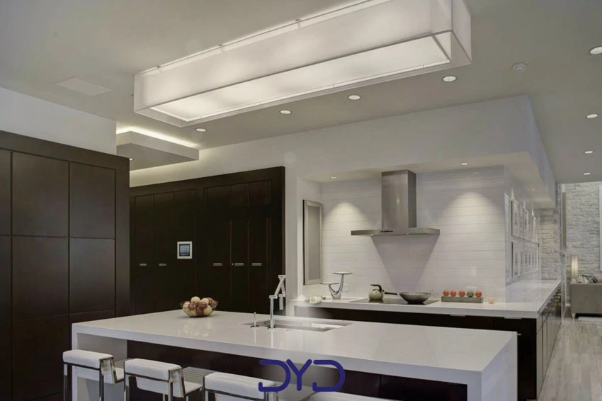 انواع نورپردازی برای بزرگتر نشان دادن جزیره آشپزخانه