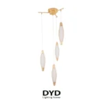 لوستر آویز مدرن مدل لونا 4 شاخه