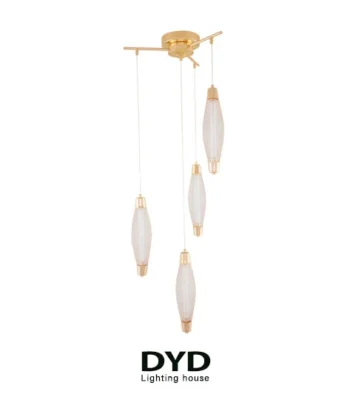 لوستر آویز مدرن مدل لونا 4 شاخه