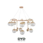 لوستر مدرن 12 شعله مدل حباب اکلریک