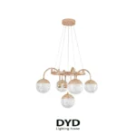 لوستر مدرن 5 شعله مدل حباب اکلریک