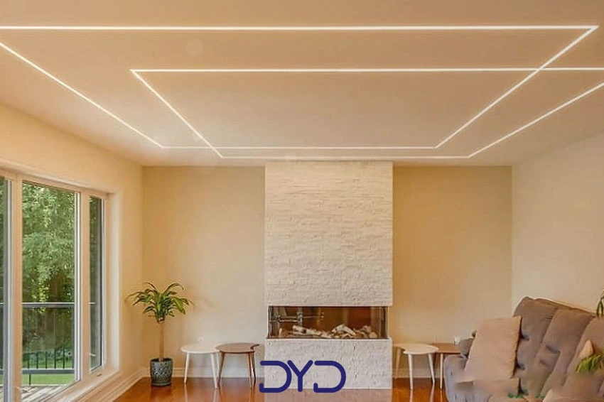 ترفندهای نورپردازی سقف پذیرایی بدون کناف