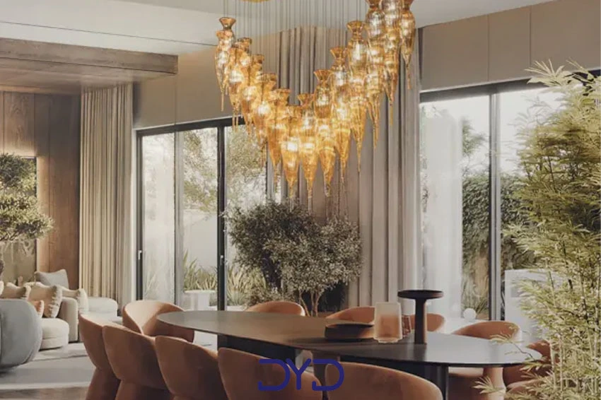 خرید لوستر بالای میز ناهارخوری