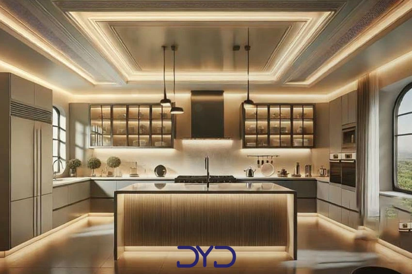 روشهای نورپردازی سقف آشپزخانه در طراحی مدرن