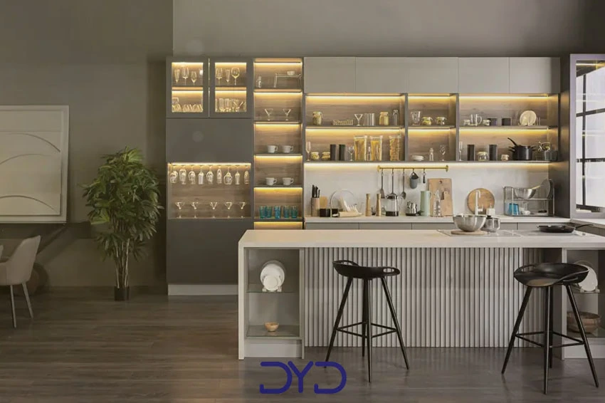 انواع نورپردازی کابینت آشپزخانه