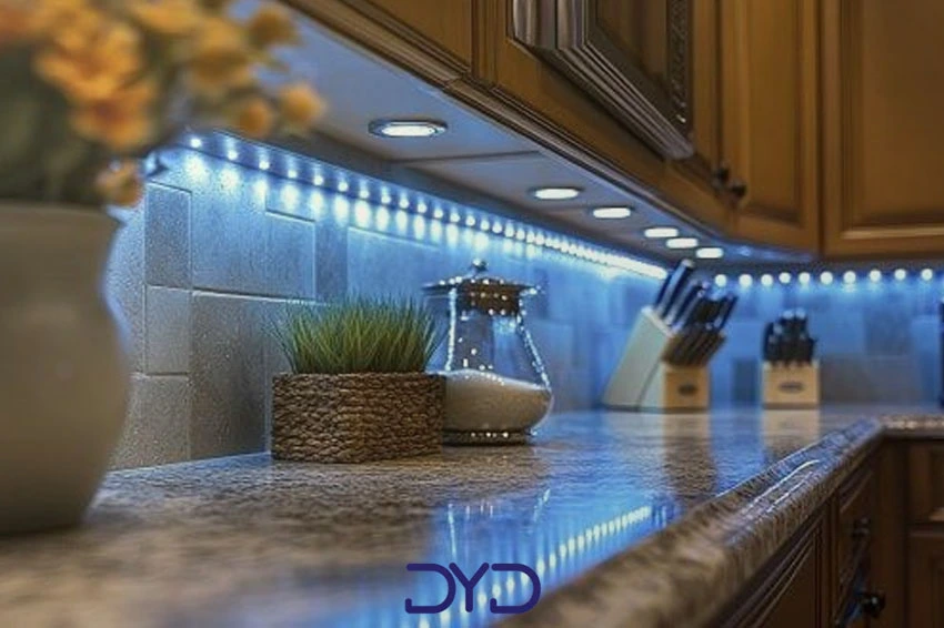 انواع نورپردازی کابینت آشپزخانه