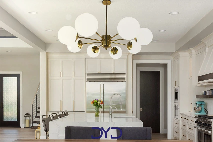 انواع مختلف لوستر بالای میز ناهارخوری