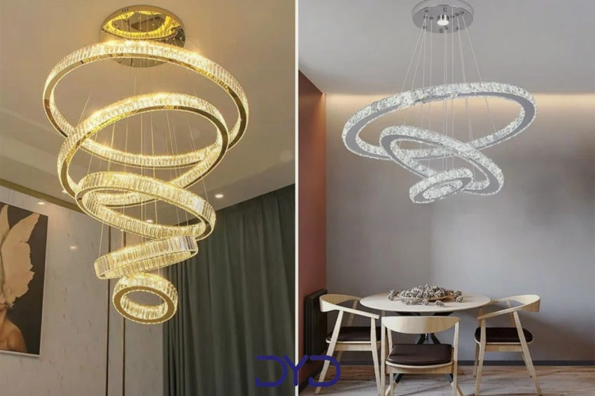 انواع لوستر مدرن حلقه ای