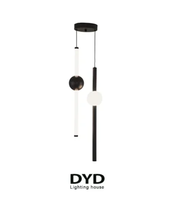 لوستر آویز مدرن مدل آرتا مشکی