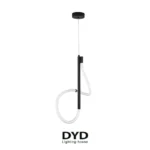 لوستر آویز مدرن مدل فلوی مشکی