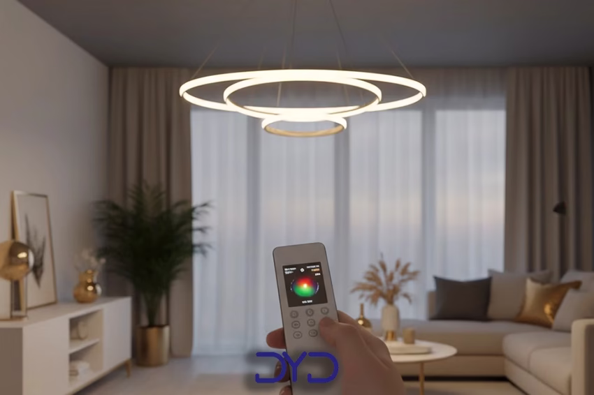 تنظیم کردن نور لوستر هنگام نصب