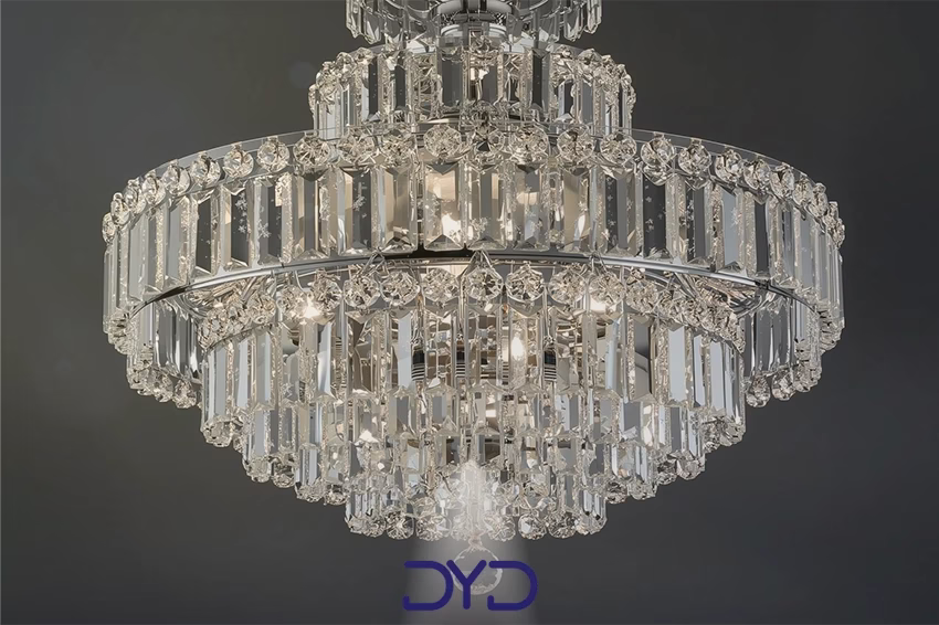 لوستر کریستالی با کریستال های مصنوعی