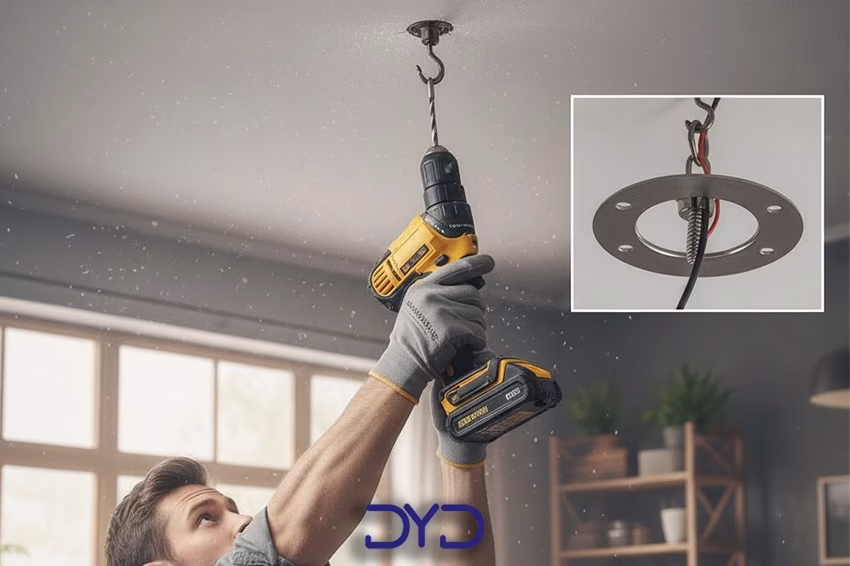 نصب لوستر ال ای دی به سقف