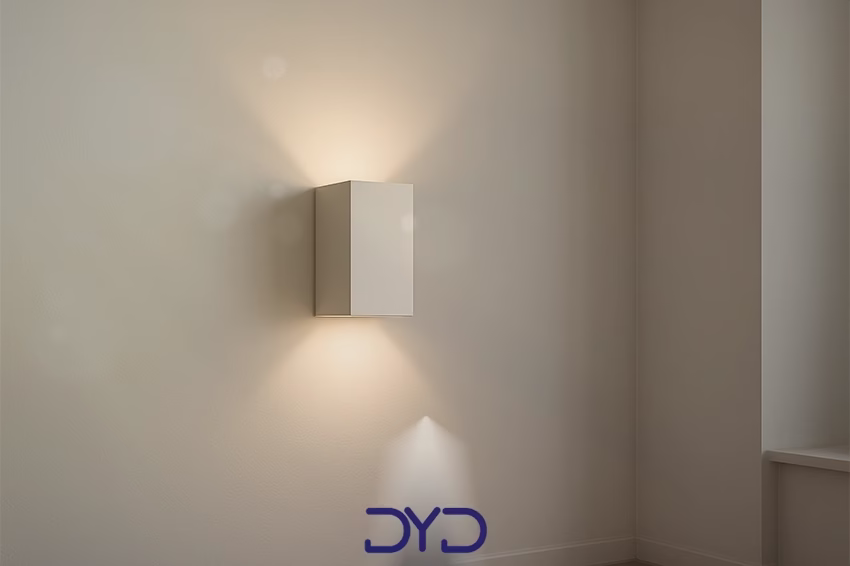 دیوارکوب مینیمال روی دیوار ساده