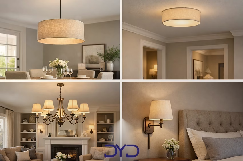 انواع لوستر شیددار بر اساس مدل نصب