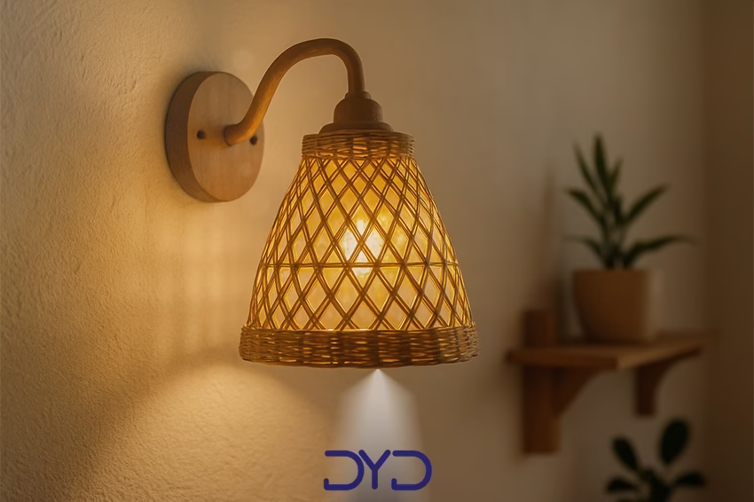 دیوارکوب ساخته شده از چوب