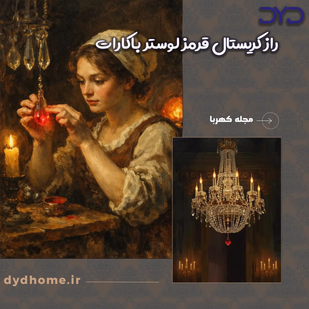 راز کریستال قرمز لوستر باکارات