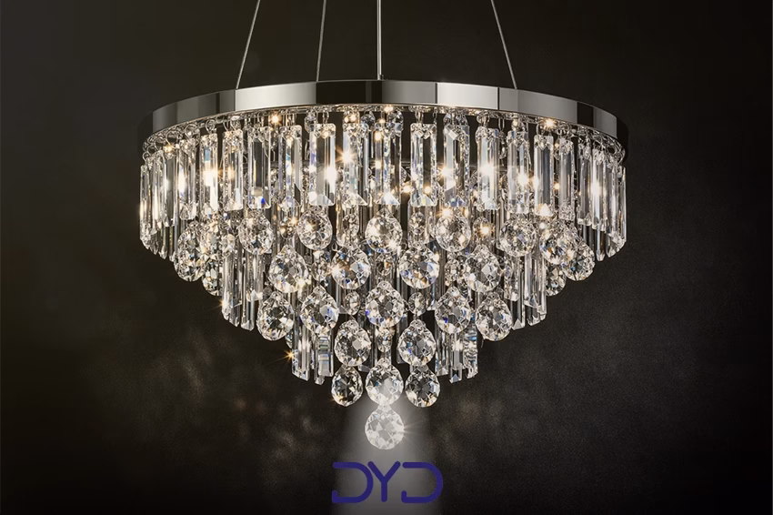 لوستر با کریستال های عصفور و درخشش عالی