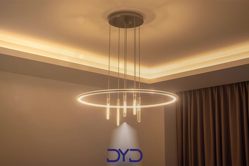 لوستر هوشمند با نور قابل تنظیم LED